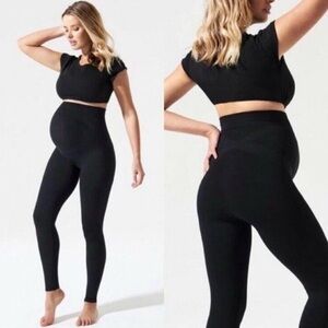 BLANQI everyday compression over the belly maternity leggings XL lot of 2